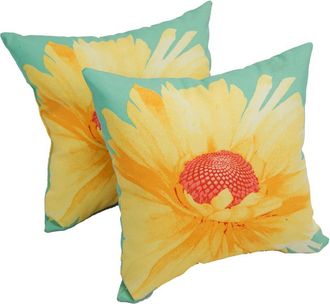 Blazing Needles 17-inch Outdoor Spun Polyester Throw Pillows (Set of 2)