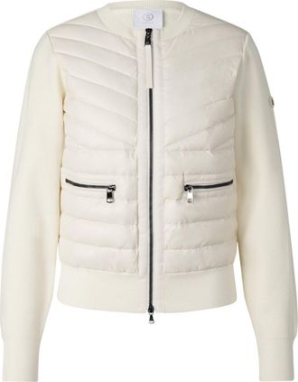 Bogner Zilly hybrid knit jacket for women - Cream - 34