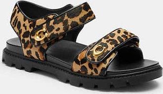 Coach Brynn Sandal With Leopard Print