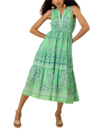 Hale Bob Hale Bob Liv Linen-Blend Midi Dress