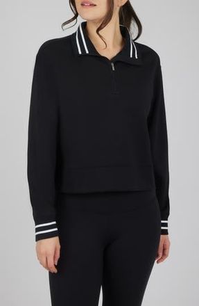 Yogalicious Georgetown Scuba Knit Half-Zip Pullover in Black at Nordstrom Rack, Size X-Small