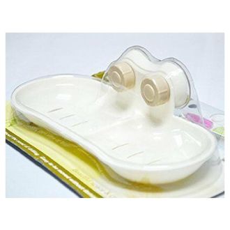 Trade Shop Trade Shop - Bagno Plastica Mensola Doccia Porta 2 Sapone Attacco A Ventosa