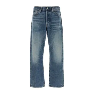 Polo Ralph Lauren Straight Jeans, male, Blue, Size: W32 Faded Straight-leg Jeans