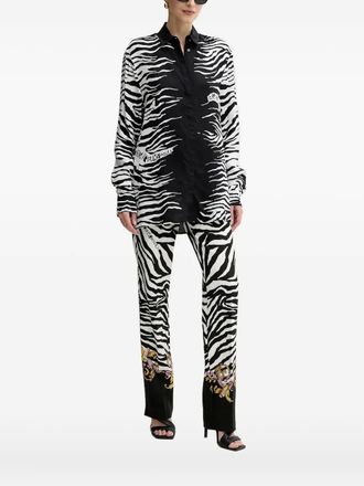 Versace Jeans Couture zebra-print shirt - Black