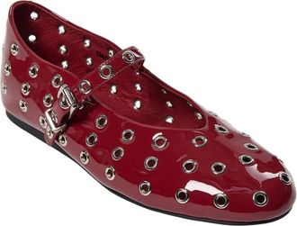 Sofie Schnoor Rode Ballerina Schoenen 100% Leer - Dames - Ballerinas - Rood - 37 EU - Leer - Schoenen