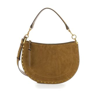 Isabel Marant Tassen, Dames, Bruin, ONE Size, Leer, Oskan Soft Zip Bag