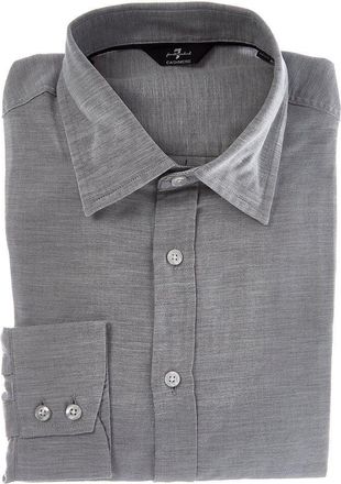 7 For All Mankind Button-Up Cashmere-Blend Shirt