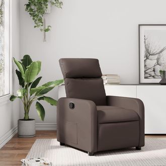 vidaXL Vidaxl - Sill&oacute;n Reclinable De Cuero Sint&eacute;tico Marr&oacute;n