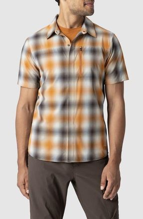 Outdoor Research Astroman Short Sleeve Sun Shirt in Sedona Plaid at Nordstrom, Size Xx-Large