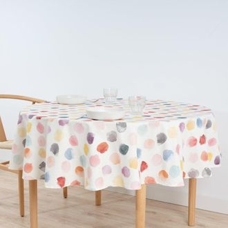 Muare Home Mantel redondo antimanchas 100% algod&oacute;n multicolor 180 cm
