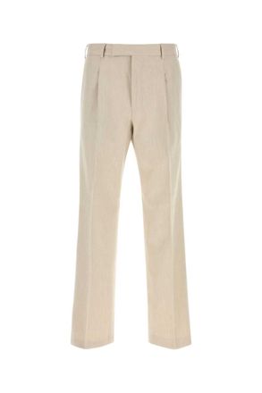 Pantaloni Torino Light Beige Straight Trousers