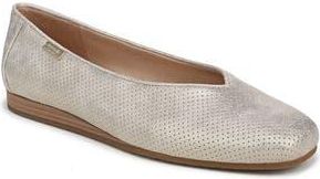 Dr. Scholls Violet Flat in Metallic Taupe Faux Leather at Nordstrom Rack, Size 6.5