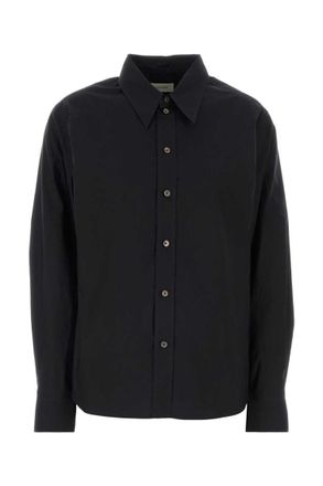 Christophe Lemaire Navy Blue Regular Solid Shirt