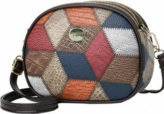 Generic Quilted Patch Design Crossbody Handbag with Adjustable Strap for Women