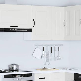 vidaXL Pensile da Cucina Kalmar Bianco in Legno Multistrato - Vidaxl