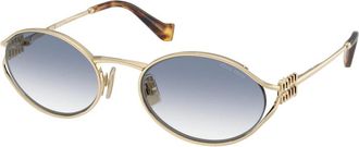 Miu Miu MU 52Ys Zonnebril - Dames - Zonnebrillen - Geel - 54 MM - Accessoires