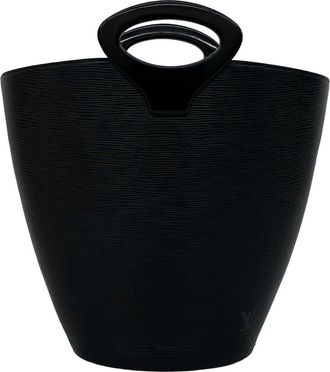 Louis Vuitton Black Leather Handbag Tote Bag (Pre-Owned)
