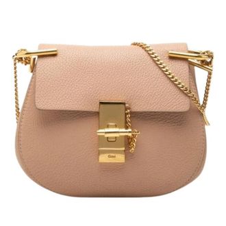 Chlo&eacute; Pre-owned Drew Schoudertas - Dames - Vintage Mini Tas - Beige - ONE Size - Leer - Vintage