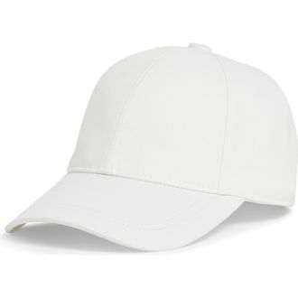 Nordstrom Brushed Cotton Baseball Cap in White at Nordstrom