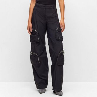 HUGO BOSS Womens Hugo Harameri-1 Cargo Trousers in Black