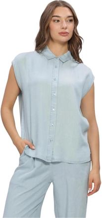 Nukus Sanne Top - Dames - Spijkeroverhemden - Blauw - XL - Overhemden