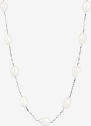 Dower & Hall White Baroque Pearl Chain Necklace in Sterling Silver at Nordstrom, Size 18
