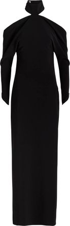 Courrèges Circle Mockneck Crepe Gown - Black - 40 (UK12 / M)