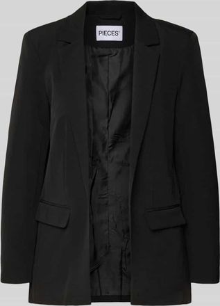 Pieces Loose Fit Longblazer mit Abn&auml;hern Modell BOZZY in Black, Gr&ouml;&szlig;e XS