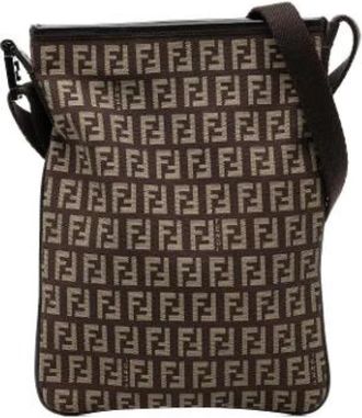 Fendi Pre-owned Crossbody Bag - Dames - Vintage Schoudertas - Bruin - ONE Size - Leer - Vintage