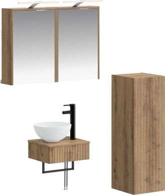 vidaXL Juego De Muebles De Ba&ntilde;o 4 Uds. Roble Artisan Vidaxl