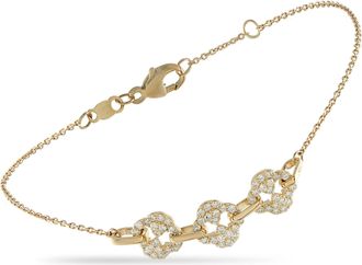 Luxury Bazaar 14K Yellow Gold 0.40ct Diamond Bracelet BR10523-Y