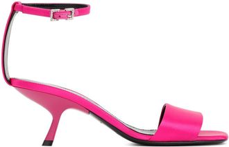 Sergio Rossi Magenta Satin Sandals