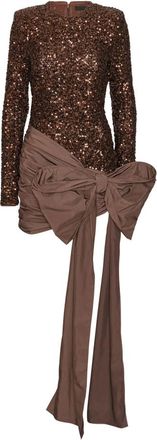 Rotate Sequins-bow Mini Dress