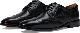 Florsheim Conetta Wing Tip Oxford Mens Lace Up Wing Tip Shoes Black : 10.5 W (3E), Leather