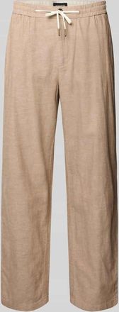 Scotch & Soda Hose mit Leinen-Anteil und franz&ouml;sischen Eingrifftaschen in Hellbraun, Gr&ouml;&szlig;e 30/32