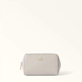 Furla Camelia Beauty Case Stone Gray Grigio Pelle Stampata Donna