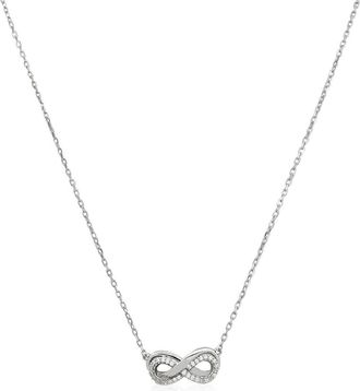 Swarovski Rhodium Plated Hyperbola Infinity Necklace