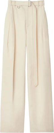 Burberry Pantaloni in gabardine con cintura - Toni neutri