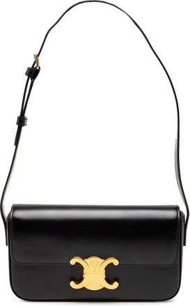 Celine Pre-owned Celine Shiny Calfskin Triomphe Claude Shoulder Bag Ladies F-CE-1251