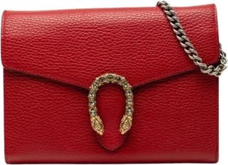 Gucci Pre-owned Clutches, female, Red, Size: ONE SIZE Pre-owned Leather Clutch