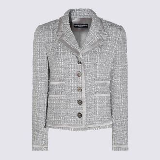 Dolce & Gabbana Grey Cotton Blazer