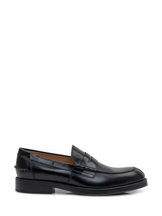 Tod's Black Solid Loafers