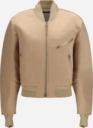 Tom Ford Satin Aviator Bomber Jacket Female 38
