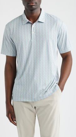 Swannies Drift Print Polo in Surf at Nordstrom, Size Xx-Large