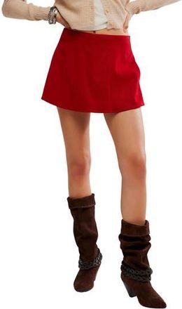 Free People Paradise Found Faux Suede Skort in Rhythmic Red at Nordstrom Rack, Size Medium