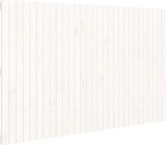 vidaXL Cabecero De Cama De Pared Madera Maciza Pino Blanco 185x3x110cm Vidaxl