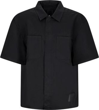 Givenchy Short Sleeve Shirts, male, Black, Size: XL Tropical Cotton Shirt