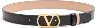 Valentino Garavani Gesp Riem Nero/Rose Zand - Dames - Riemen - Zwart - 75 CM - Accessoires