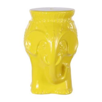 Jonathan Y Designs Orla 18.5 Modern Bohemian Elephant Ceramic Garden Stool in Yellow at Nordstrom