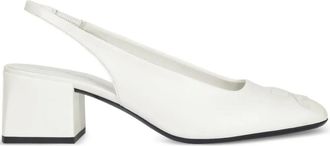Courrèges Slingback pumps met logo - Wit